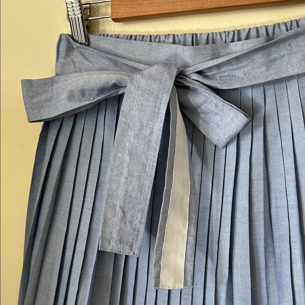 Anthropologie Lili’s Closet Pleated Blue Skirt Size M